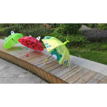 Animal design panel china wholesale safety manual open frog-shape kids umbrella with children